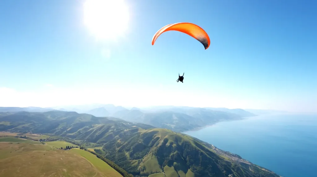 Parapente en mi-vol